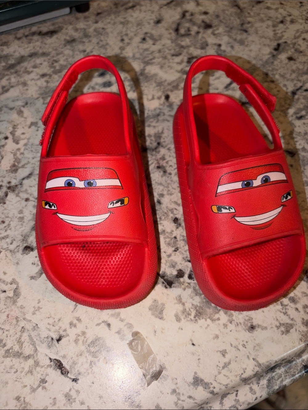 Red Lightning McQueen Slide Sandals toddler 8